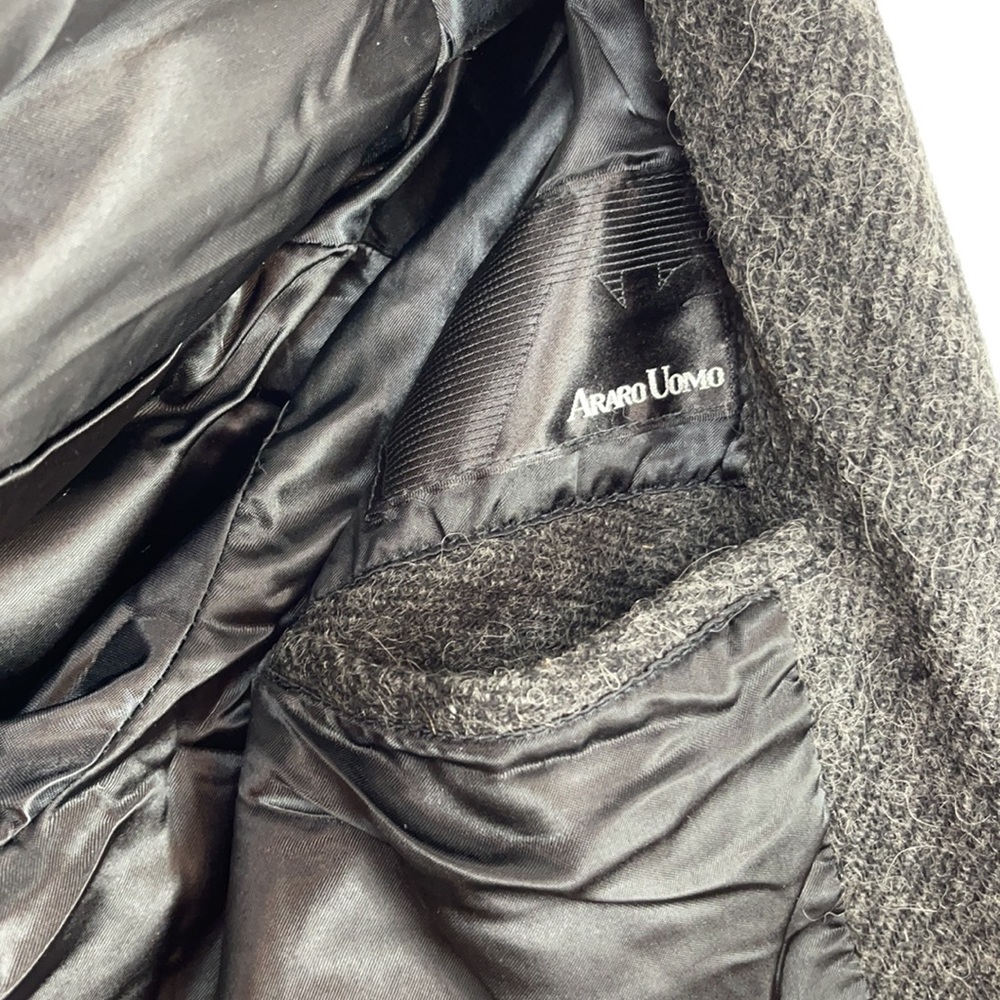 Araro Uomo Wool Blend Short Coat Size Large - Picture 5 of 8